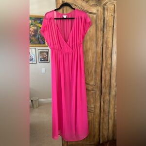 Old Navy Barbieish pink long sheer cover-up Size L